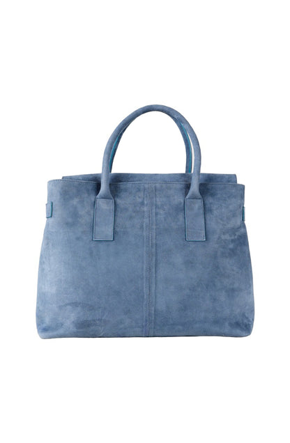 Eloura Oversized Suede Bag Blue