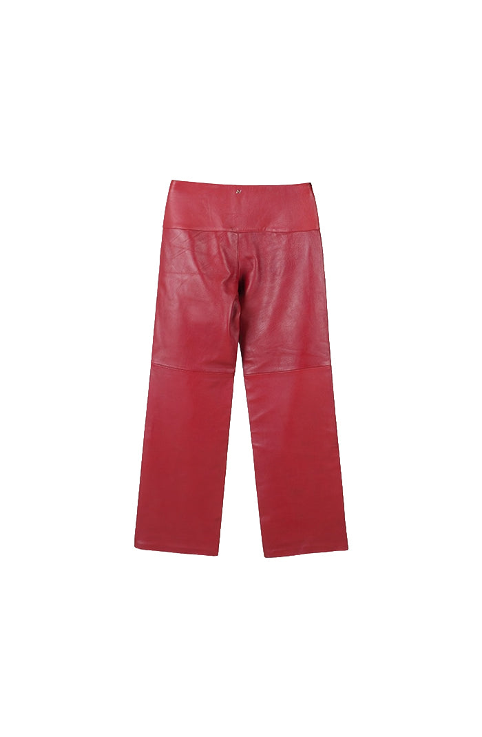 Jason Leather Pants Red