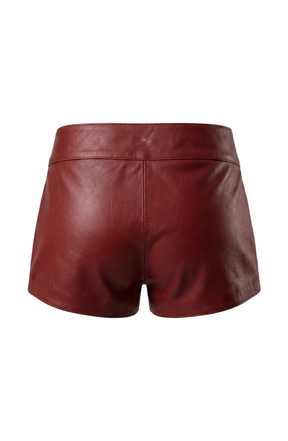 Sterling Leather Belted Shorts Red