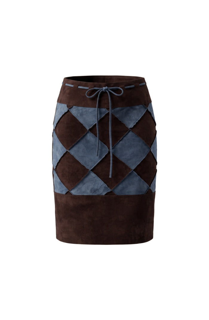 Millie Suede Skirt Brown