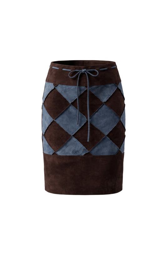 Millie Suede Skirt Brown