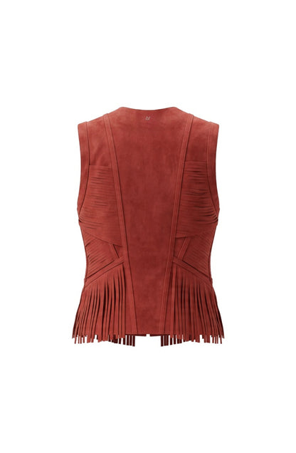 Aurora Suede Vest Red