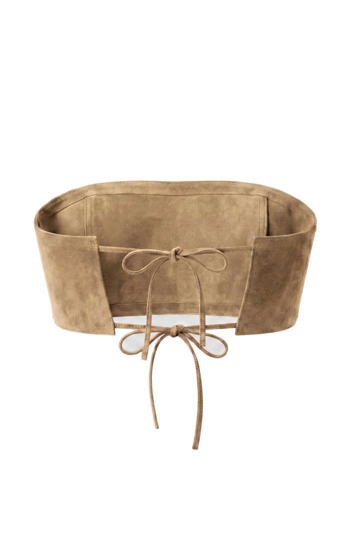 Amelia Suede Top Tan