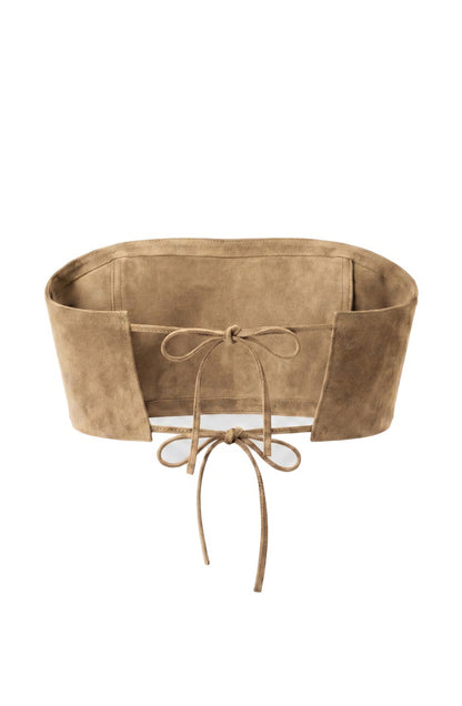 Amelia Suede Top Tan