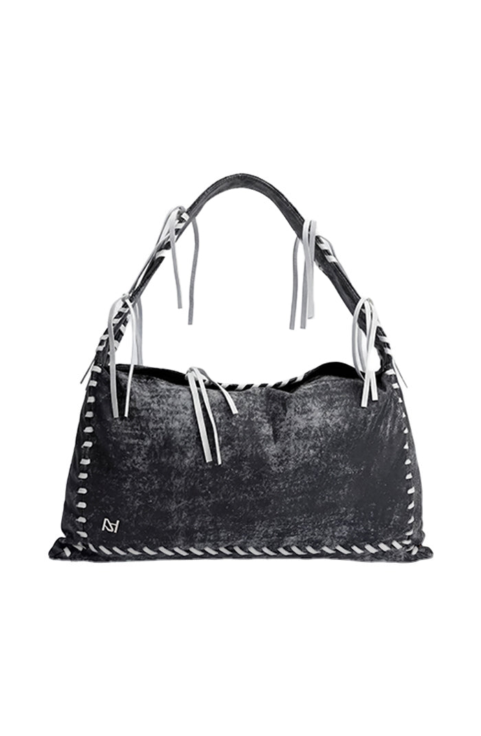 Halo Leather Bag Washed Grey