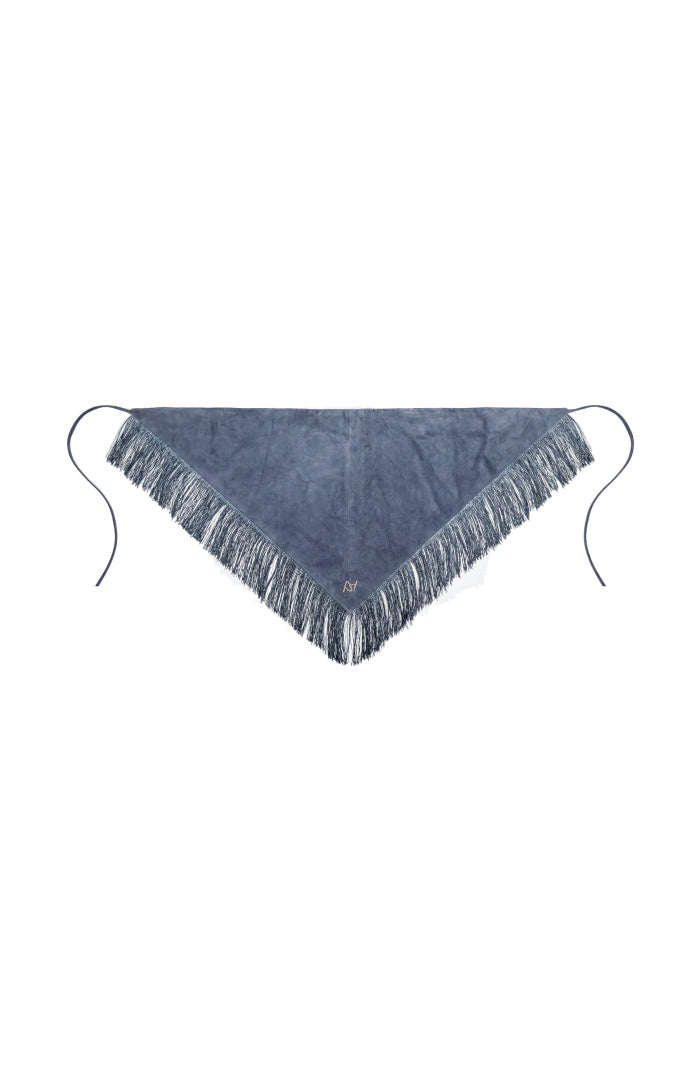 Fringes Suede Bandana Blue
