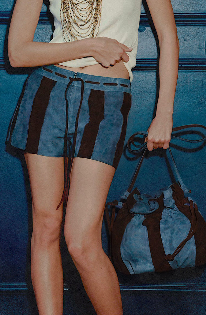 Charlie II Suede Bag Blue