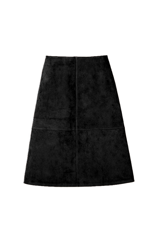 Isabelle Suede Skirt Black