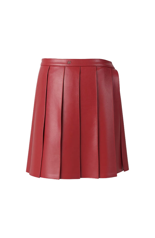 Veya Wrap On Leather Belt Red