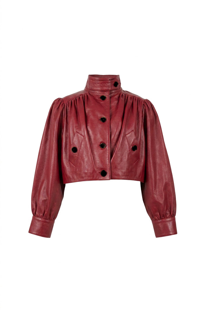Lennox Leather Jacket Red