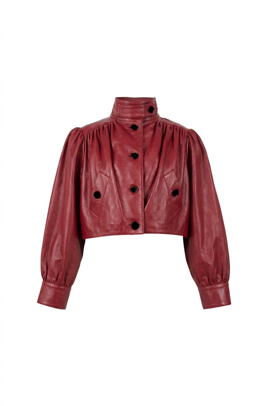 Lennox Leather Jacket Red