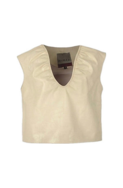 Fiona Leather Top Butter Yellow