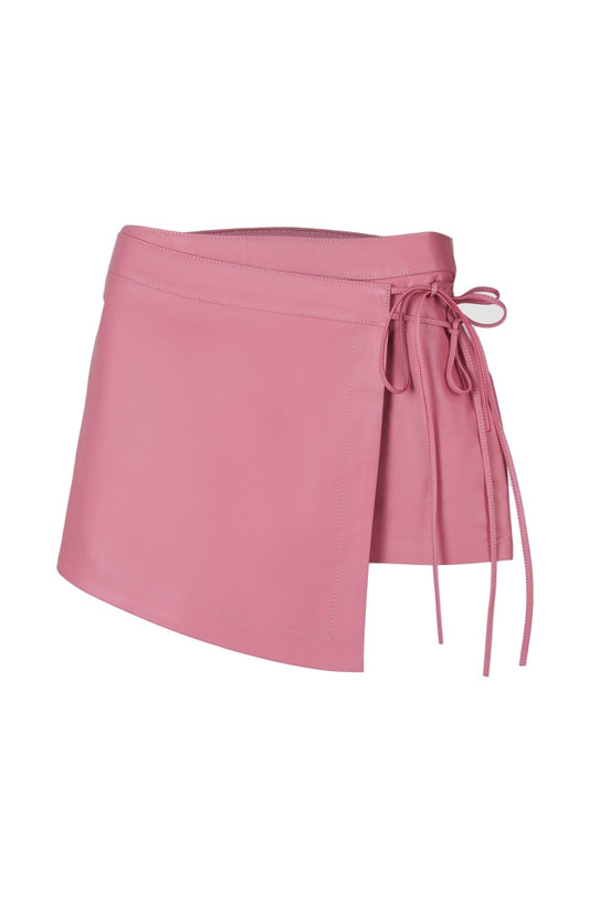 Celine Leather Skirt Blush Pink