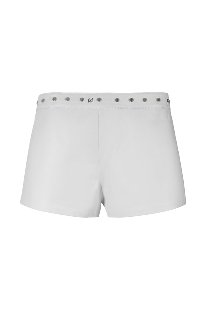 Sterling Leather Shorts White