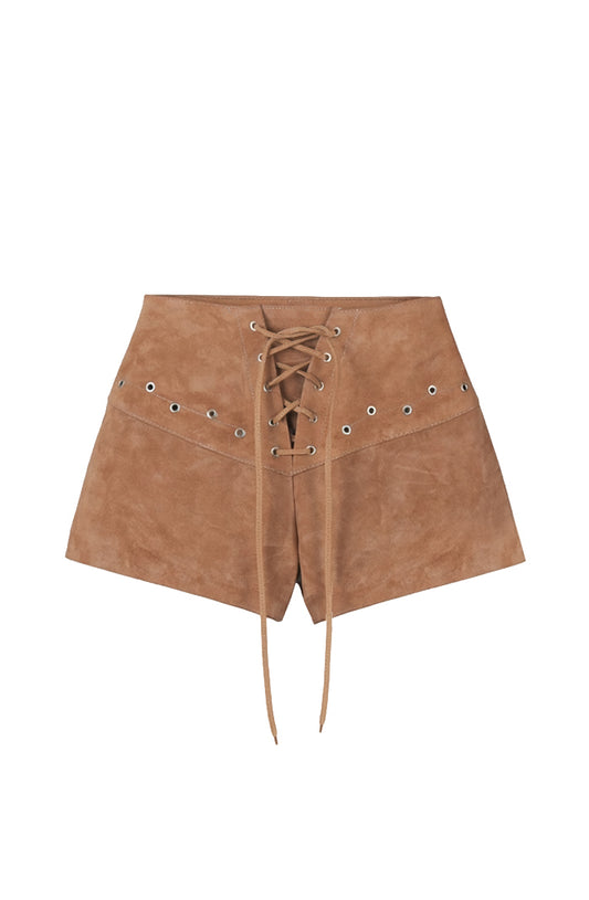 Jason Suede Shorts Beige