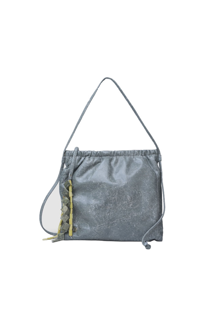 Melissa Clutch Leather Bag Grey