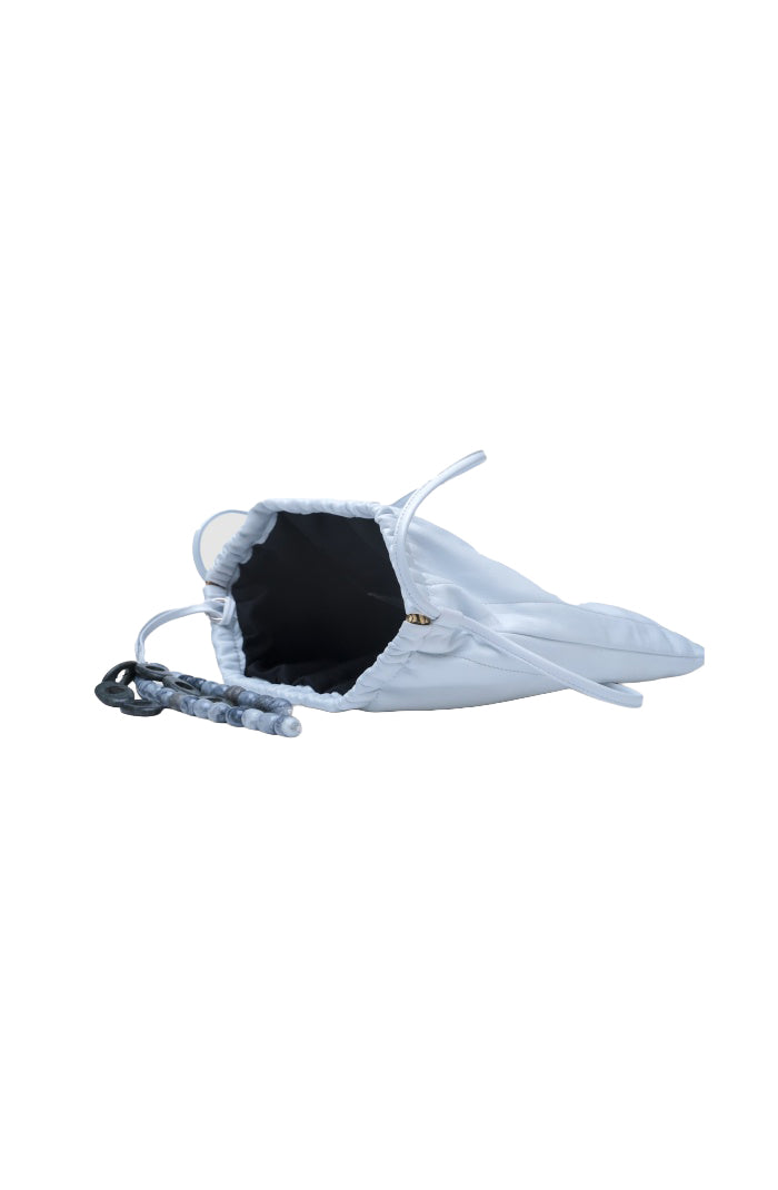 Melissa Clutch Leather Bag White