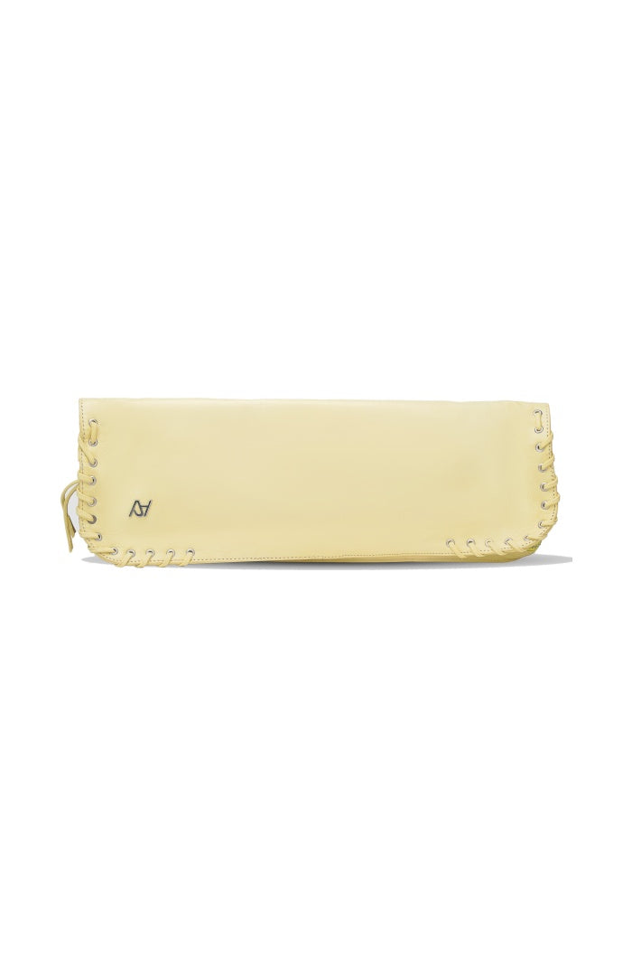 Annabelle Clutch Leather Bag Butter Yellow