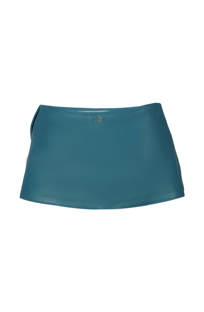 Bonnie Leather Waist Belt Creulean Blue