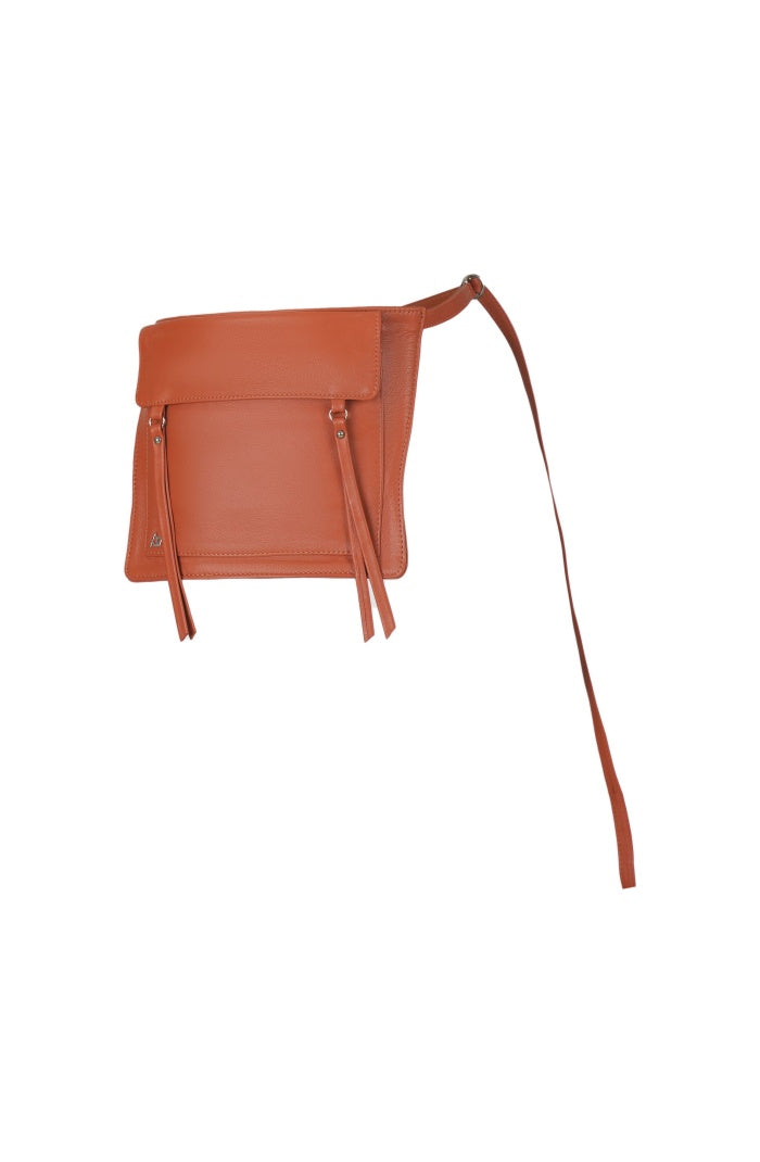 Camden Leather Waist Belt Bag Orange