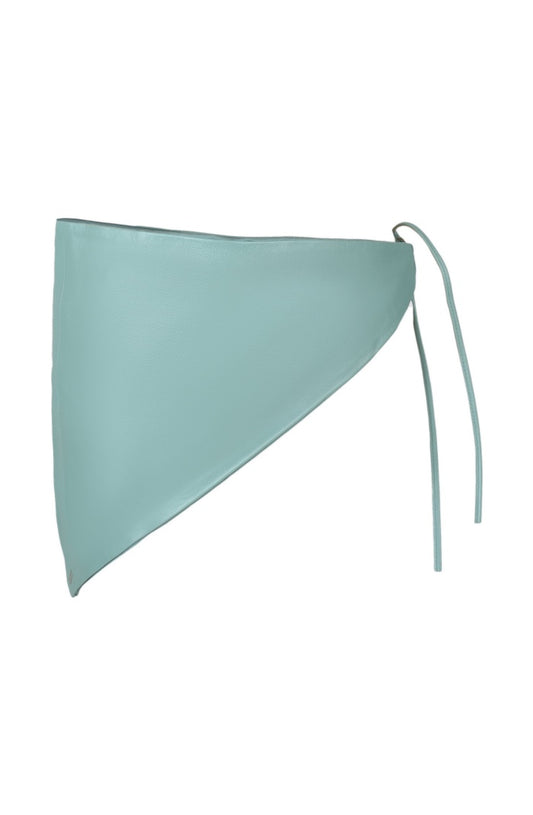 Leather Bandana Electric Baby Blue