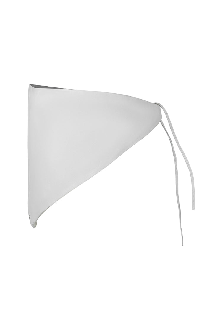 Leather Bandana White