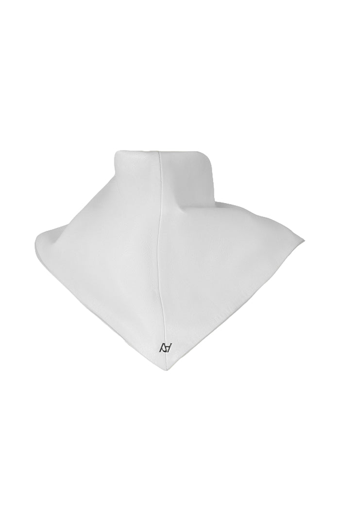 Leather Bandana White