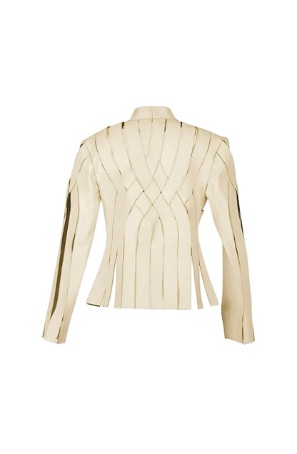 Brianna Leather Jacket Butter Yellow