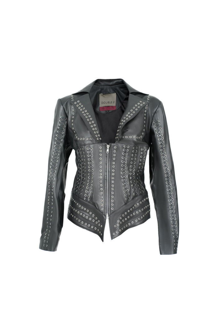 Kayla Leather Jacket Black