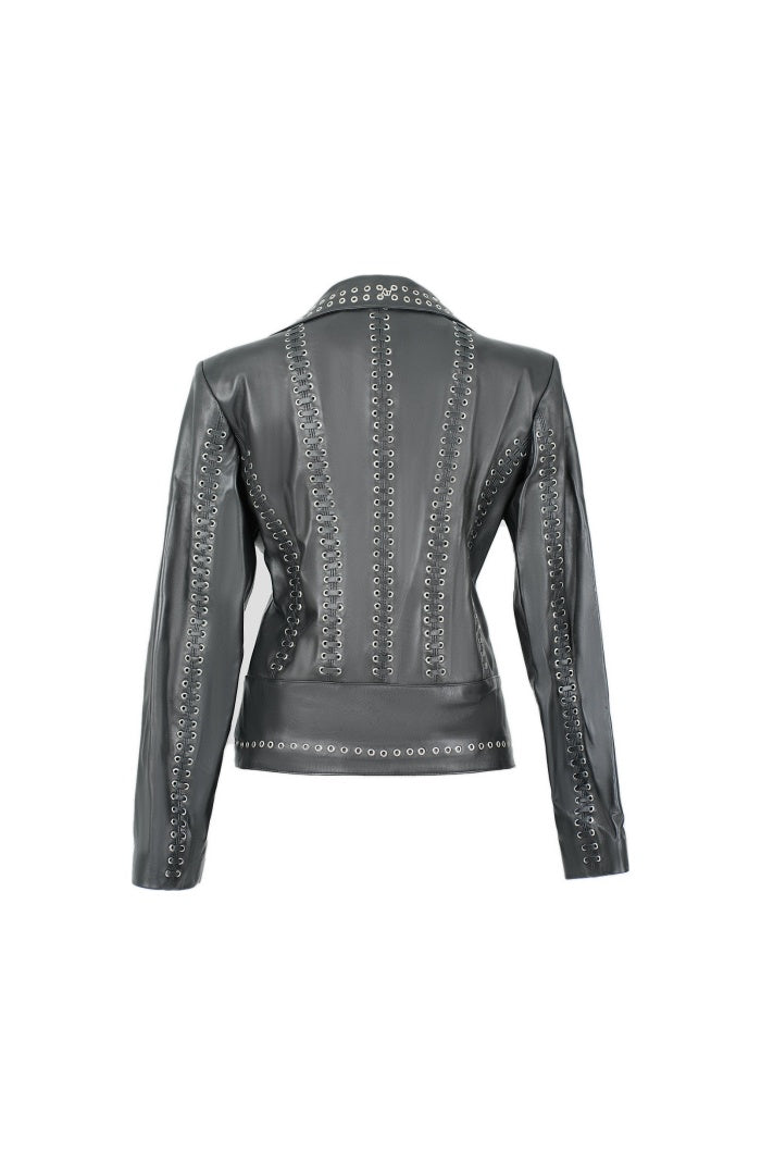 Kayla Leather Jacket Black