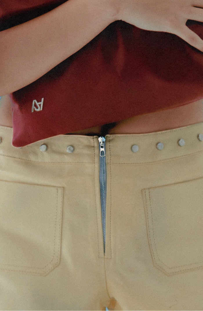Sterling Leather Shorts Butter Yellow
