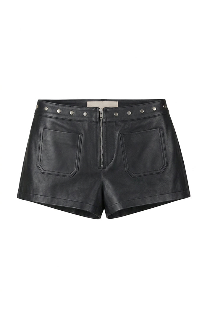 Sterling Leather Shorts Black