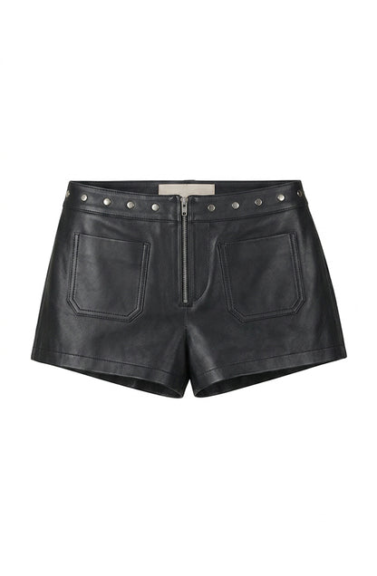 Sterling Leather Shorts Black