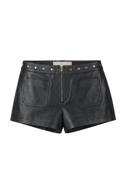 Sterling Leather Shorts Black