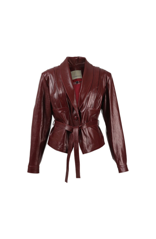 Damian Leather Jacket Burgundy
