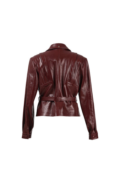 Damian Leather Jacket Burgundy