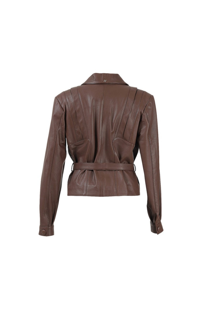 Damian Leather Jacket Brown