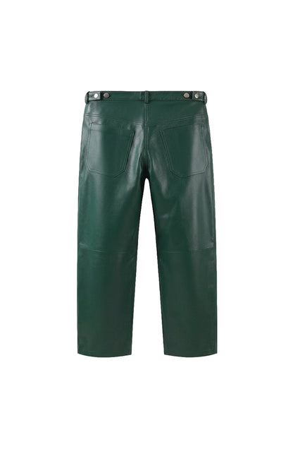 Gabriel Leather Pants Olive