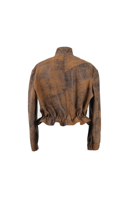 Bennett Leather Jacket Washed Brown