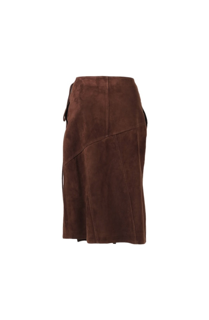 Matilda Suede Skirt Brown