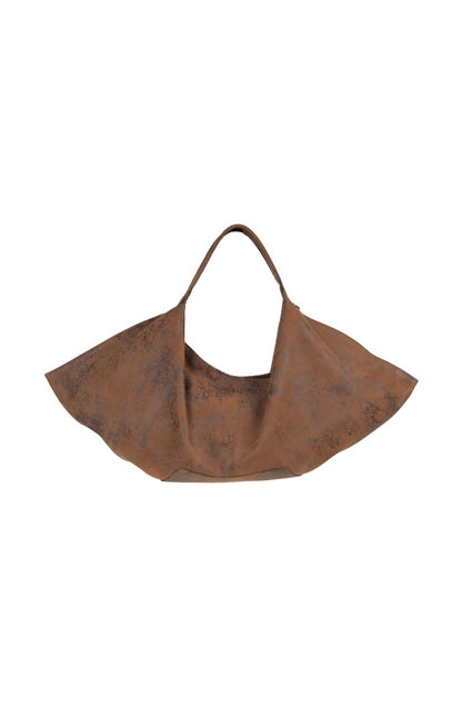 Ophelia Oversized Leather Bag Washed Brown