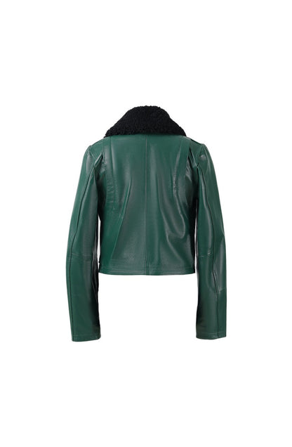 Emery Leather Jacket Olive