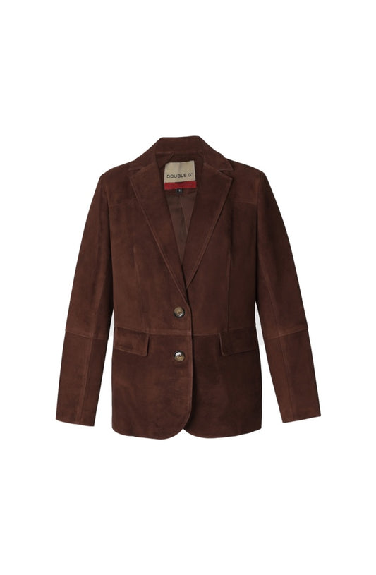 Polaris II Leather Blazer Brown Suede