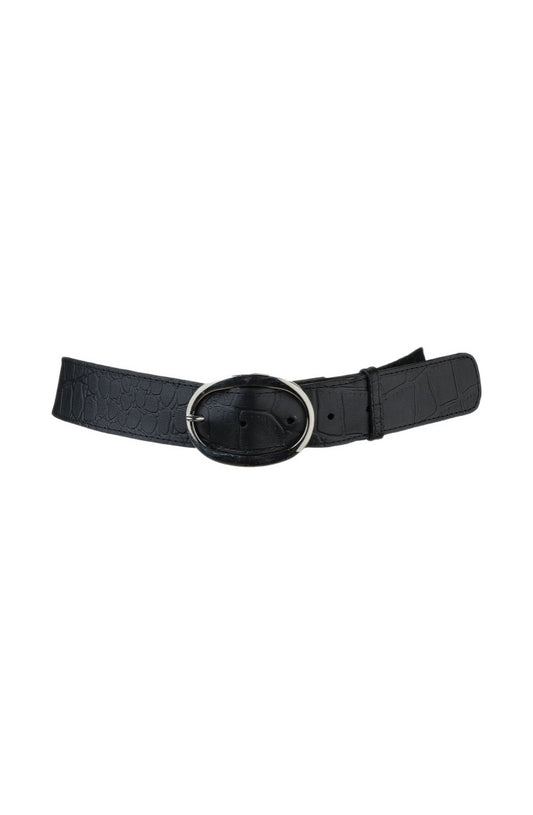 Jace Leather Belt Black Croc