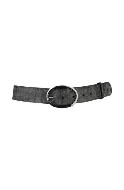 Jace Leather Belt Washed Black