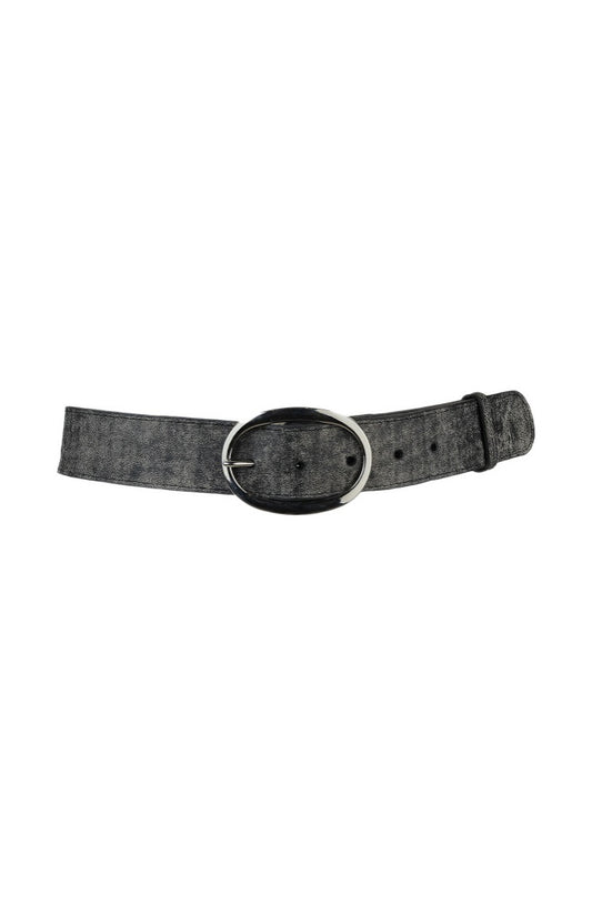 Jace Leather Belt Washed Black