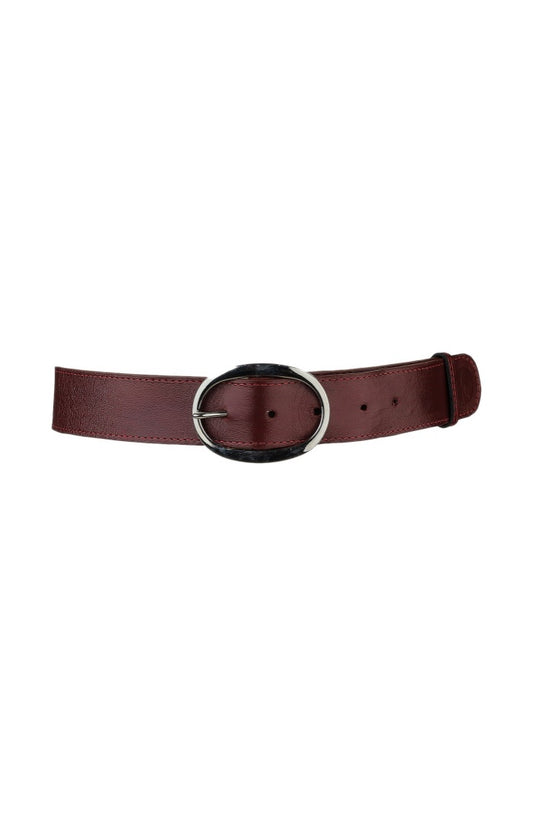Jace Leather Belt Burgundy