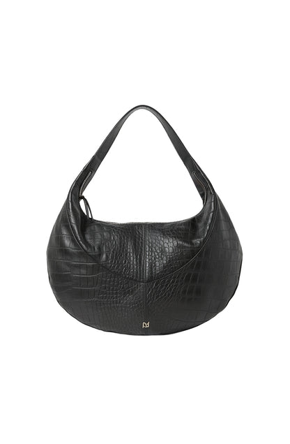 Evan Leather Bag Black Croc