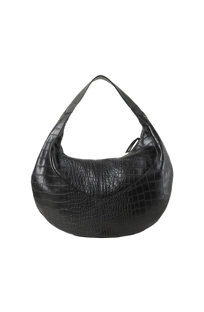 Evan Leather Bag Black Croc