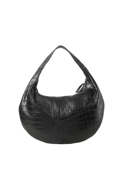 Evan Leather Bag Black Croc